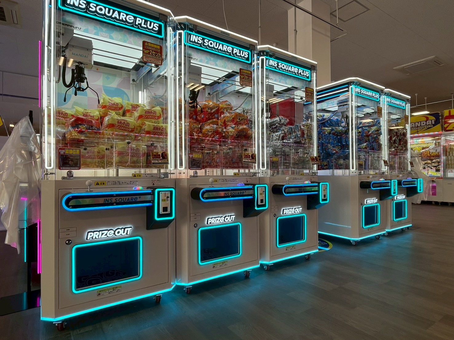 アミューズメントパーク万代 トリアス久山店の台湾キャッチャーコーナー